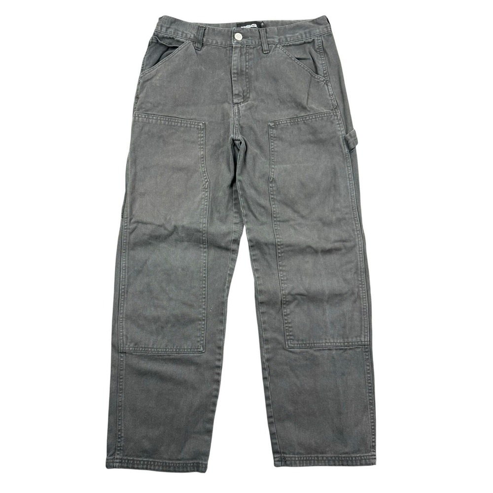 RSQ Double Knee Carpenter Pants Men 30x30 (30x28) Gray Utility Workwear‎ Skater